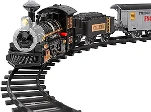 Lucky Doug Christmas Train Set Toys for Kids, Toy Train Set with Light & Sound for Under Christmas Tree, Christmas Train Toys Set for Kids Toddler 1-3 2-4 3-5 4-8 4-7, Christmas Birthday Gifts Toys