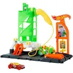 Hot Wheels City Super Recharge Fuel Station Playset with EV Chargers and... 