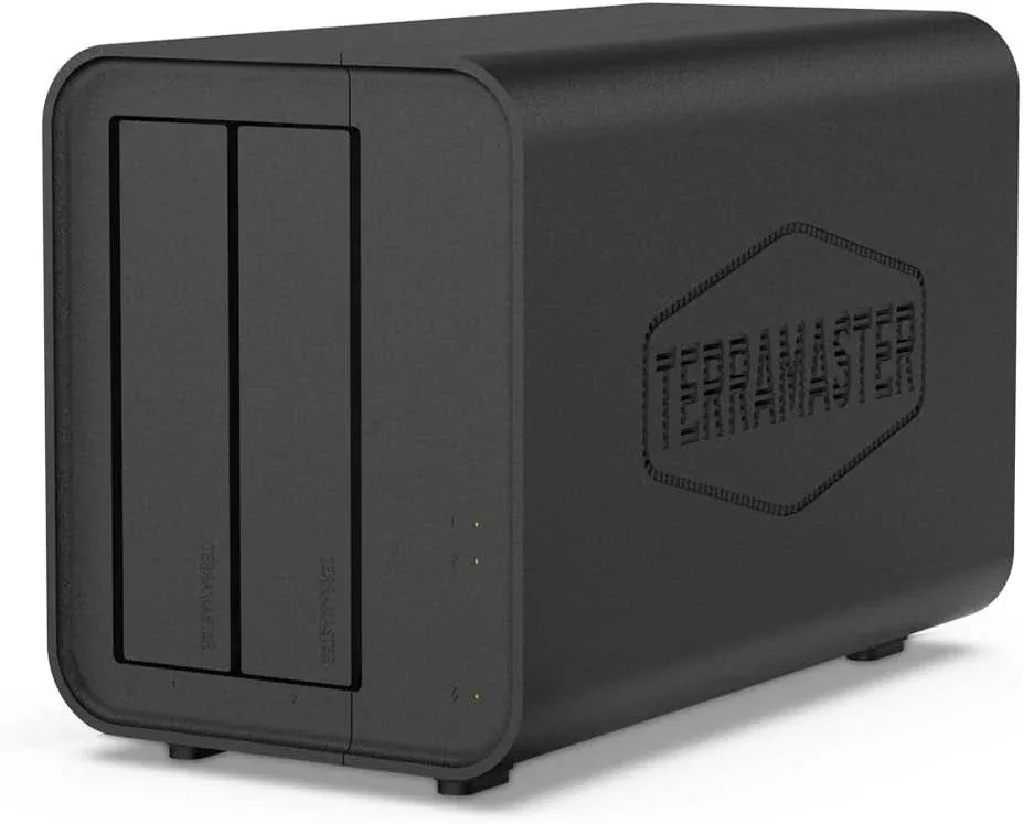 TerraMaster F2-212 1tb NAS 1x1tb Crucial MX500 SSD Drive Installed