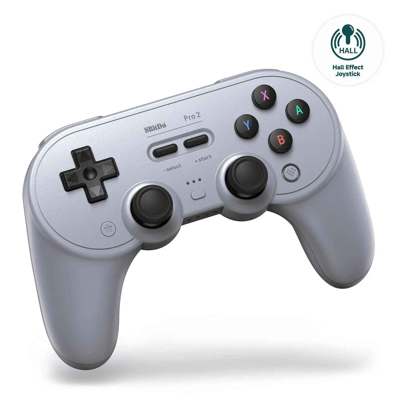 8Bitdo - Pro 2 Bluetooth Controller with Hall Effect Joysticks - Gray