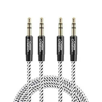 3 Aux Cable,CableCreation 3.5mm Male to Male Audio Stereo Cord Compatible Headphones