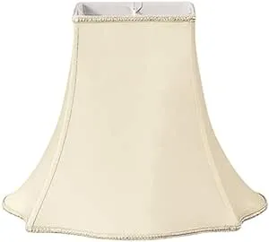 Royal Designs Fancy Square Designer Lamp Shade, Beige, 5.5 x 12 x 10