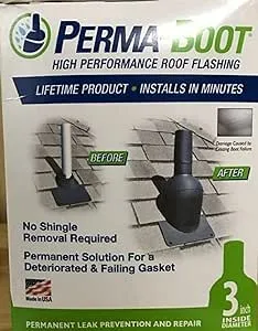 Perma-Boot Roof Flashing 312-3N1 Blk