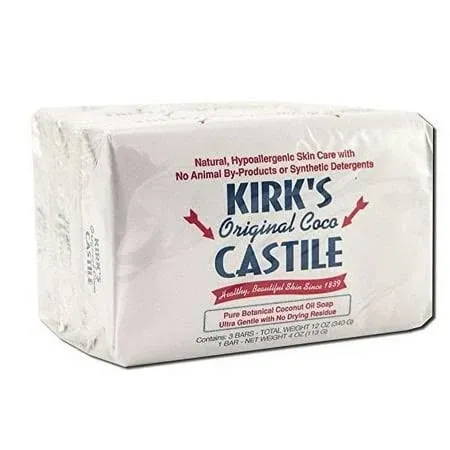 Kirk's Natural Castile Soap Original - 4 oz Each, 3 ct