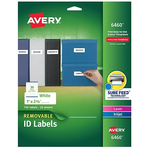 Avery Removable Labels Inkjet/Laser