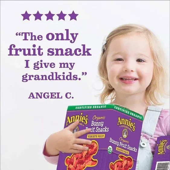 Annie's Homegrown Organic Bunny Fruit Snacks Variety Pack