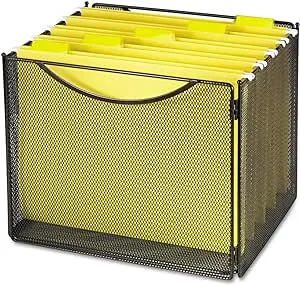 Safco 2170BL Desktop File Storage Box Steel Mesh 12-1/2w x 11d x 10h