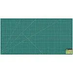 40&#034; x 80&#034; GREEN/BLACK Self Healing 5-Ply Double Sided Durable Cutting Mat