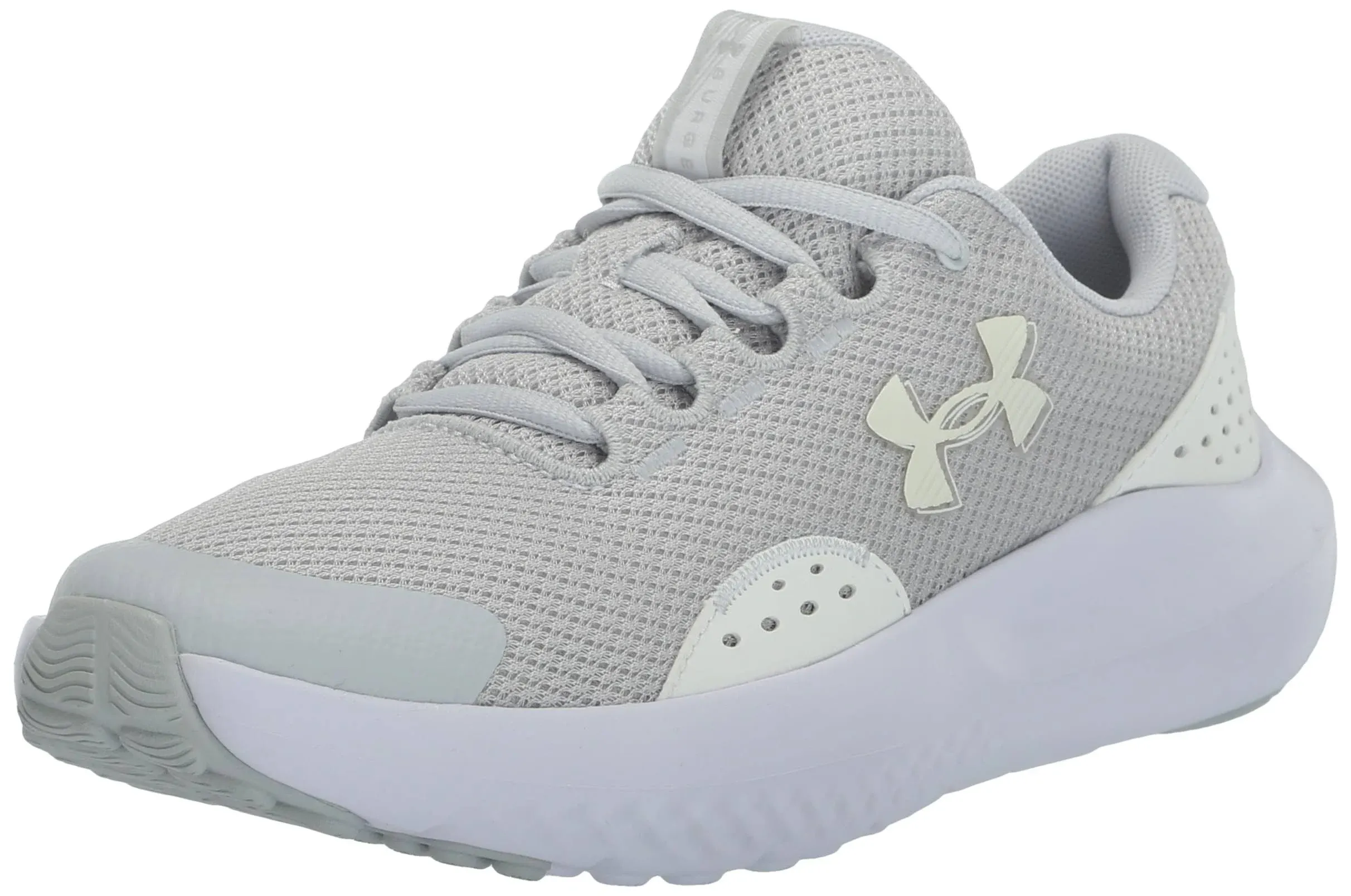 Girls' Youth Surge 4 Running Shoes - Gray, 5, Under Armour