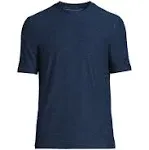 Lands' End Men's Short Sleeve Performance Social Active T-Shirt - Radiant Navy Spacedye