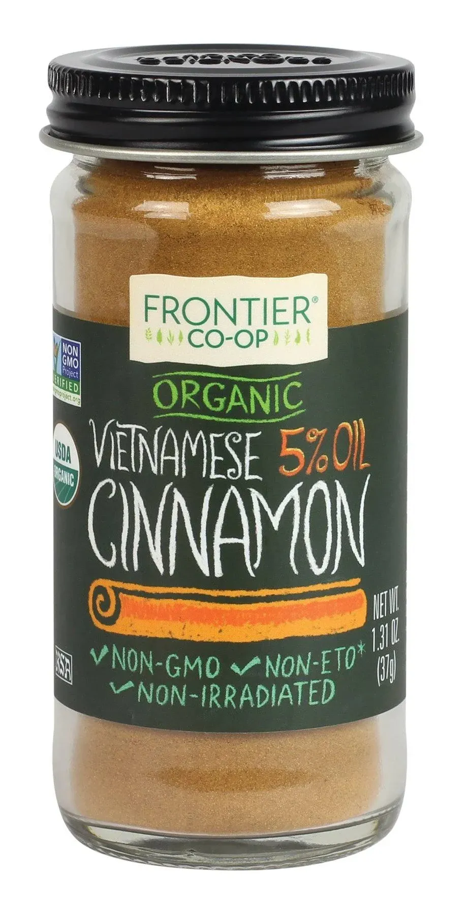 Frontier Organic Vietnamese Ground Cinnamon (1.31 Oz., 5% Oil)