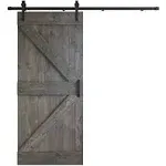 Coast Sequoia 36in x 84in K Series Pine Wood Sliding Barn Door With Hardware Kit