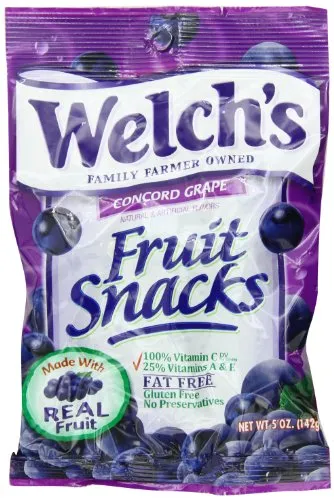 Welch's Concord Grape Fruit Snacks, 5 Ounces, 12 per Case, Price/Case