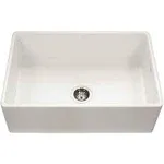 Houzer Platus 33" Fireclay Apron Front Farmhouse Single Bowl Kitchen Sink