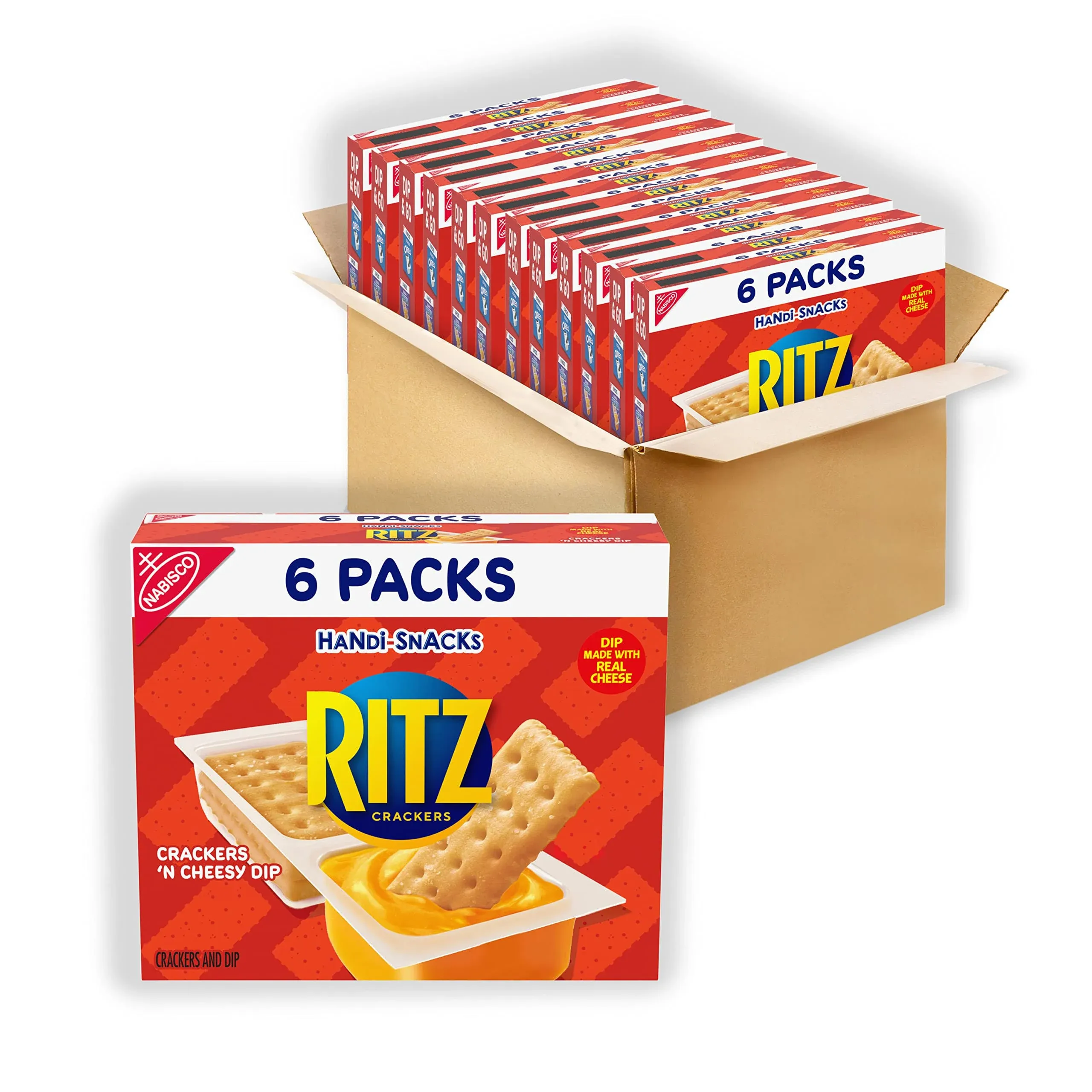 Ritz Handi Snacks Crackers &#039;n Cheese Dip - 30 SNACK PACKS of 0.95 oz