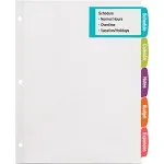 Avery Big Tab Printable Large Label Tab Dividers 5-Tab White 4 Sets 14438