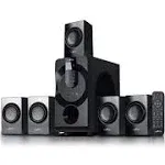 Befree Sound 5.1 Channel Bluetooth Surround Sound Speaker System, Black