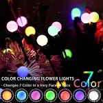 TONULAX Solar Garden Lights, Starburst Swaying Light - Swaying When Wind Blows, Solar Lights Outdoor Decorative, Color Changing RGB Light for Yard Patio Pathway Decoration(2 Pack)