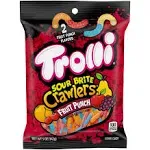 Trolli Sour Brite Crawlers Gummi Candy, Fruit Punch - 5 oz