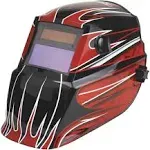 Auto-Darkening Welding Helmet with Variable Shade Lens No. 7-13 (1.73 x 3.82 in. Viewing Area), Red Fierce Design