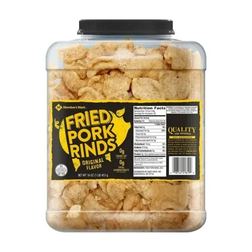 2 PACK Member's Mark Original Fried Pork Rinds 16 Oz. EXP JUN 2023 FREE SHIPPING