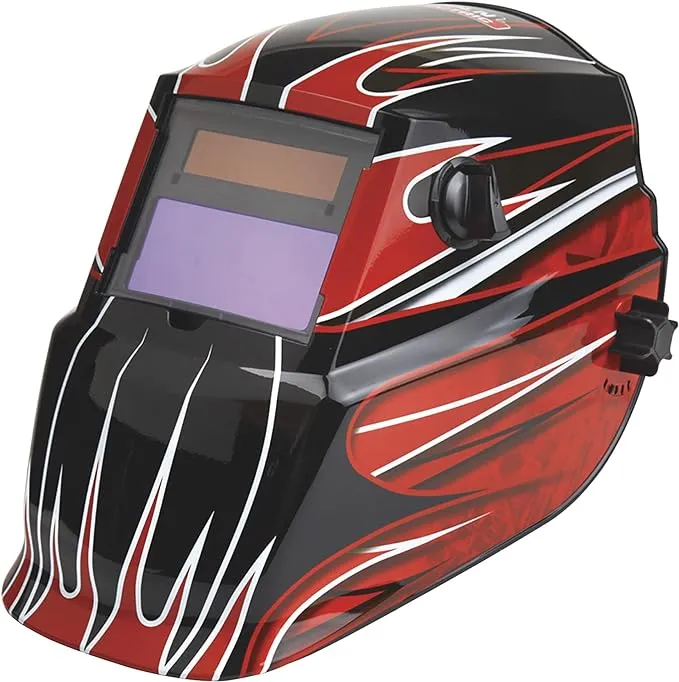 Lincoln Electric Auto-Darken Variable Shade Welding Helmet w/ Grind Mode— Red