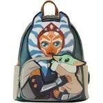 Loungefly The Mandalorian Ahsoka Holding Grogu Mini Backpack