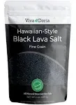 Viva Doria Hawaiian Black Lava Sea Salt, Lava Salt (2 Pound Medium Grain)