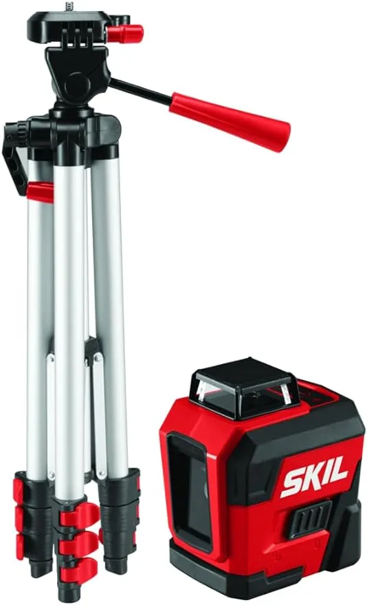 SKIL 65ft. Green Self-leveling Cross Line Laser Level with Horizontal and Vertical Lines, Rechargeable Lithium Battery with USB Charging Port, Clamp & Carry Bag Included - LL9324G-01