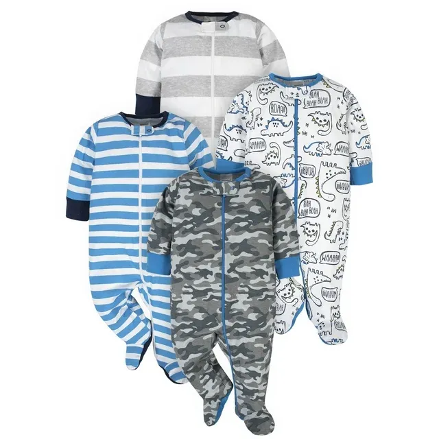 Onesies Gerber Baby boys or Girl Gender Neutral Sleep 'n Play Footed Pajamas