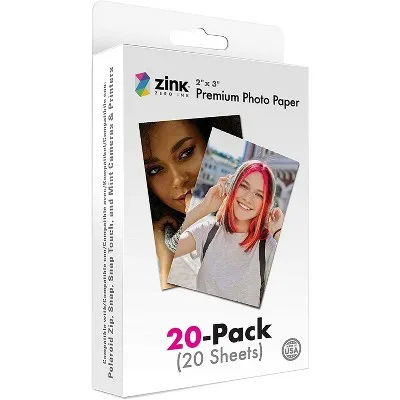 Zink 2"x3" Premium Instant Photo Paper Compatible with Polaroid Snap, Snap Touch, Zip and Mint Cameras and Printers