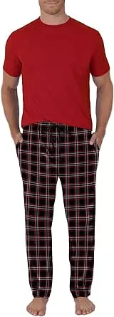 Fruit of the Loom Men's Fleece Pajama Pant Set