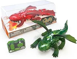 HEXBUG Remote Control Dragon, Rechargeable Robot Dragon Toys for Kids, Adjustable Robotic Dragon Figure STEM Toys for Boys & Girls Ages 8 & Up, Styles May Vary