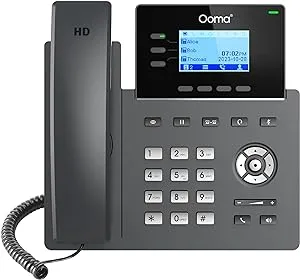 Ooma Provisioned 2603 Office IP Desk Phone. Works only with Ooma Office Cloud-Based VoIP Phone Service with Virtual Receptionist, Desktop and Mobile app, Videoconferencing. Subscription Required.