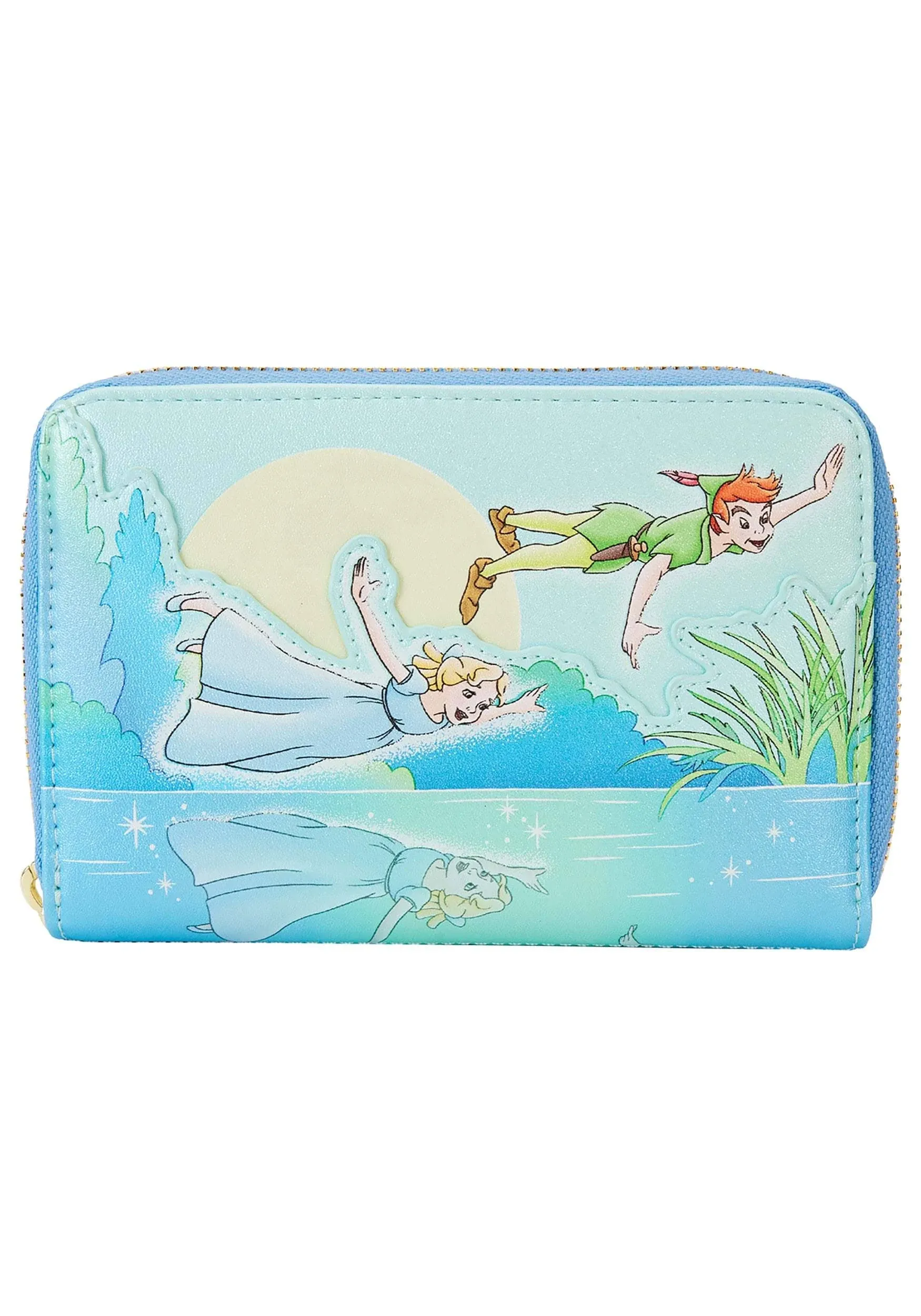 Loungefly Disney Peter Pan You Can Fly Glow Zip Around Wallet