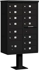 Salsbury Industries 3313BLK-U 13 B Size Doors, United States Postal Access Type IV Cluster Box Unit, Black