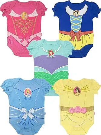 Disney Princess Belle Cinderella Belle Bodysuits (5 Pack)