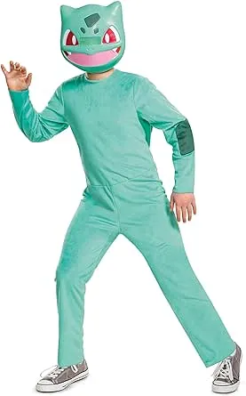 Pokemon Costume Bulbasaur for Kids, Children's Classic Character Outfit