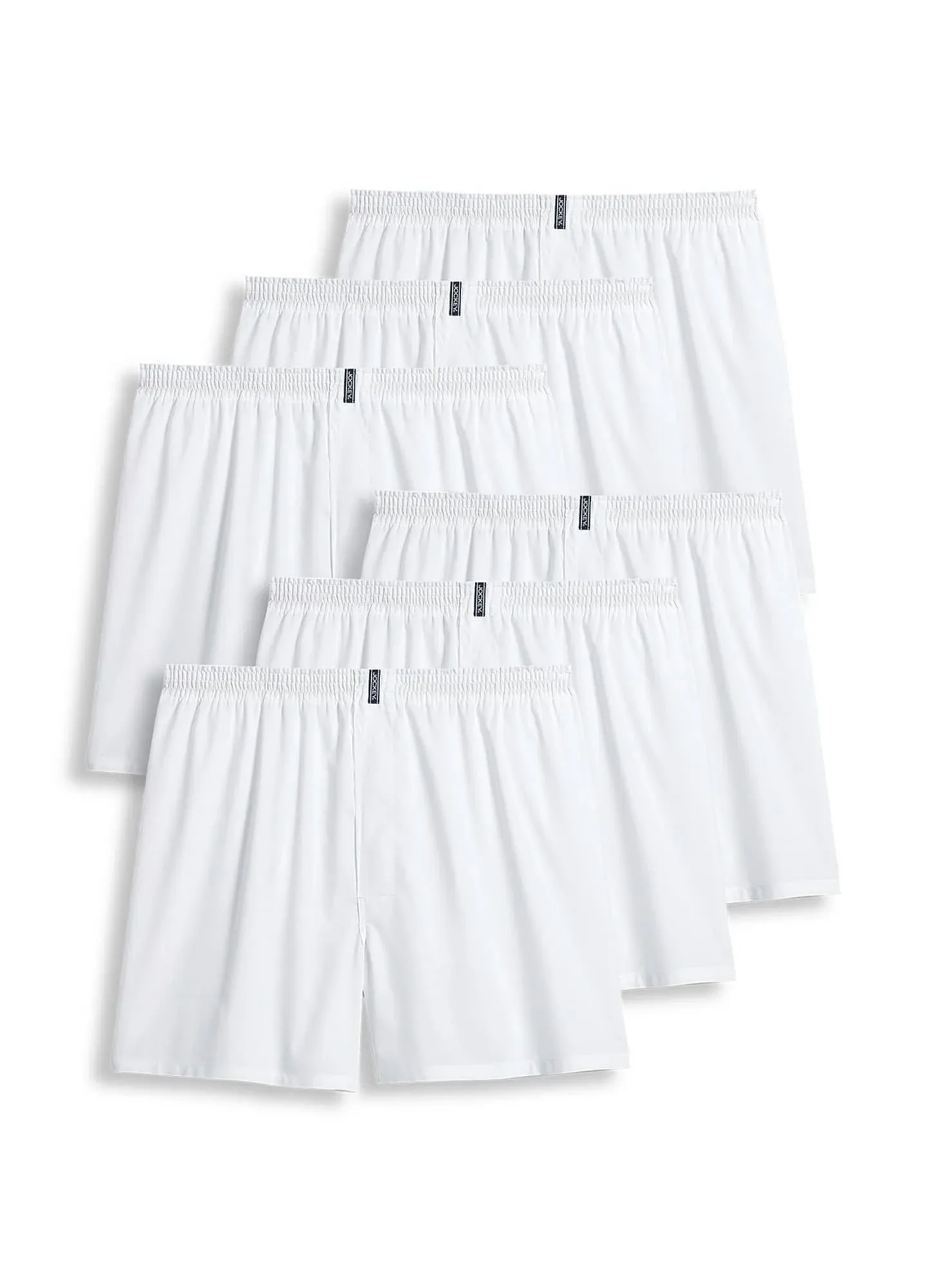 Jockey Men's Classics Full Cut 5" Boxer Underwear 6 Pack