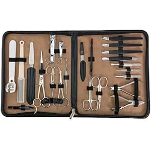 3 Swords Germany brand quality 23 piece manicure pedicure grooming kit set for professional finger & toe nail care tweezers file clipper fashion