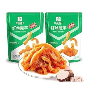 BESTORE Spicy Konjac Shreds 2 Pack Chinese Snacks Latiao Low Calorie 10.58 Oz