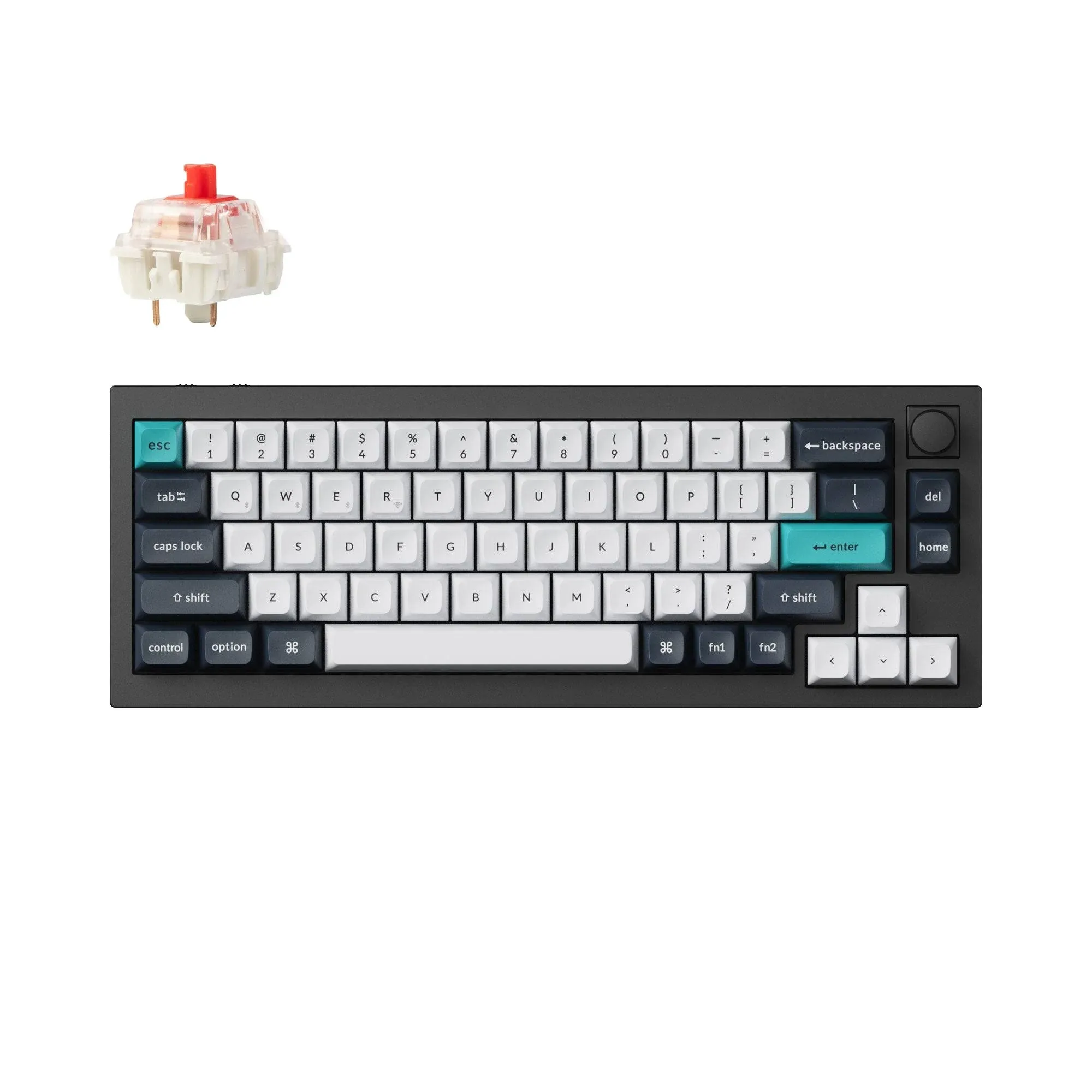 Keychron Q2 Max Teclado mecánico inalámbrico personalizado para juegos, perilla ...