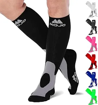 Mojo Unisex Medical Compression Socks 20-30mmHg – Knee High for Pain & Swelling