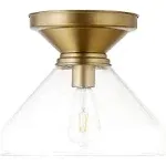 Abbott Semi Flush Mount Ceiling Light - Brushed Brass