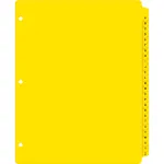 Avery Heavy-Duty Preprinted Plastic Tab Dividers 26-Tab A-Z Yellow 1 Set 23081