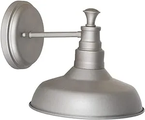 Design House 519892 Kimball Industrial Farmhouse 1-Light Indoor Wall Light with Metal Shade for Hallway Bathroom Kitchen Foyer, Galvanized Paint