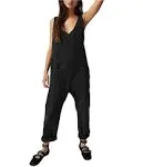 Free People High Roller Jumpsuit Mineral Black