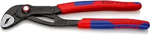 Knipex 87 22 250 10" Cobra QuickSet Hightech Comfort Grip Water Pump Pliers, Multi Component Grips 50mm Capacity, 250mm