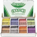 Crayola Crayon Classpack - 400ct (8 Colors), Large Crayons for Kids, Bulk School Supplies, Teacher Classroom Must Have, 3+