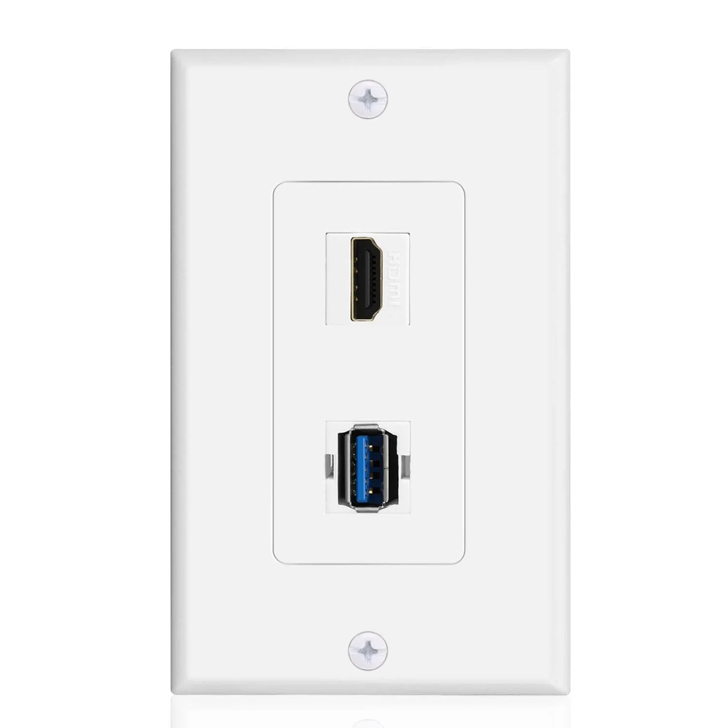 TNP USB HDMI Outlet Wall Plate